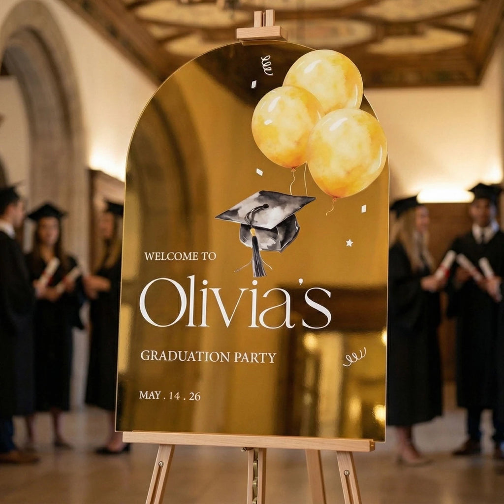 Custom Graduation Party Sign · Acrylic & Mirror | SpeedyOrders