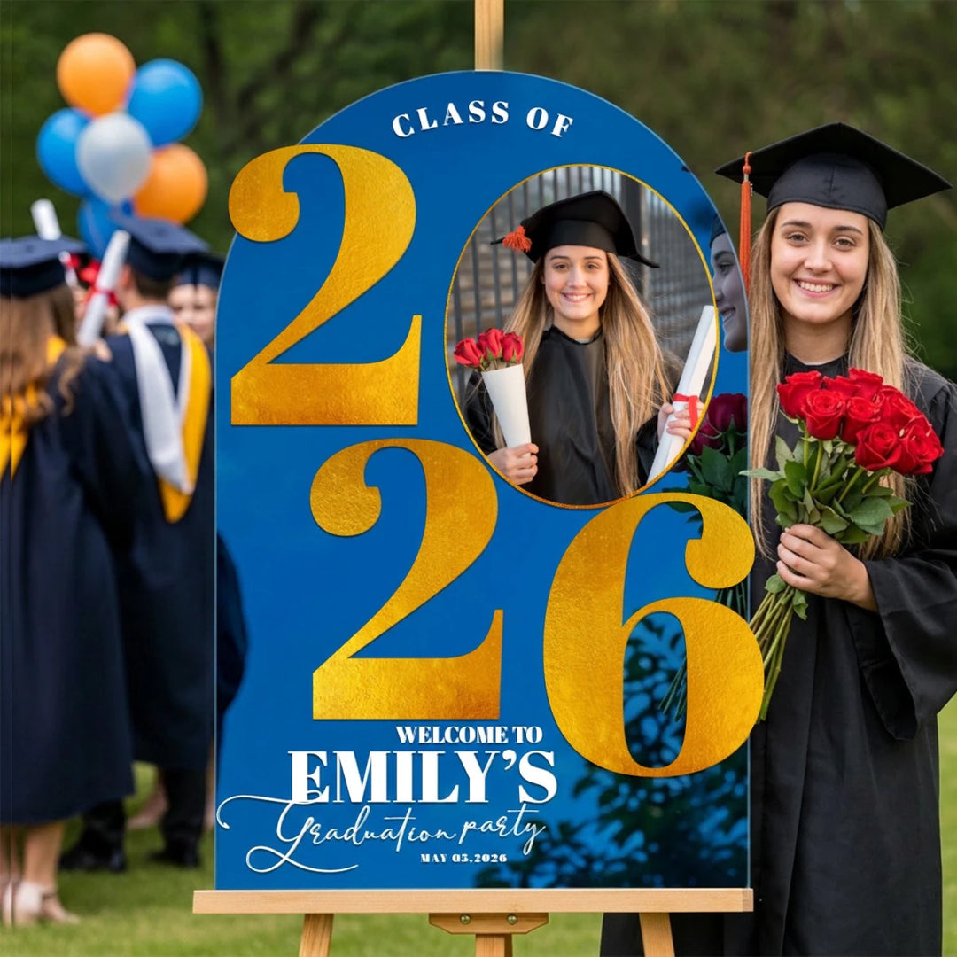 Custom Graduation Sign, Printed Graduation Photo Sign - SpeedyOrders