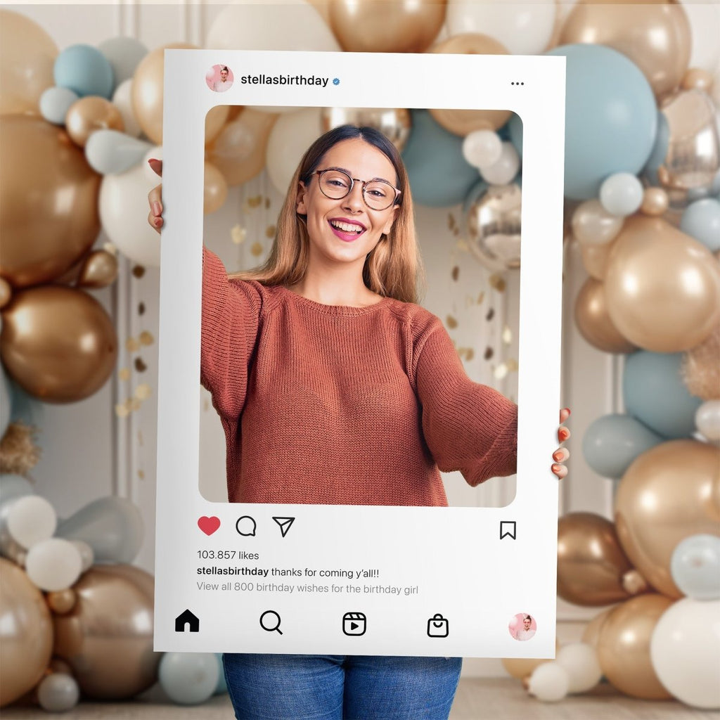 Custom Instagram Photo Booth Frame - IG Frame for Fun Social Media Posts - SpeedyOrders