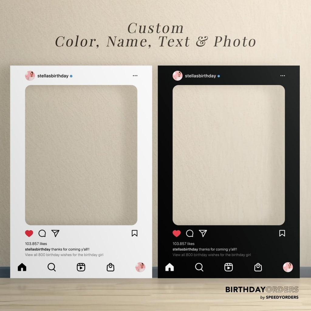 Custom Instagram Photo Booth Frame - IG Frame for Fun Social Media Posts - SpeedyOrders