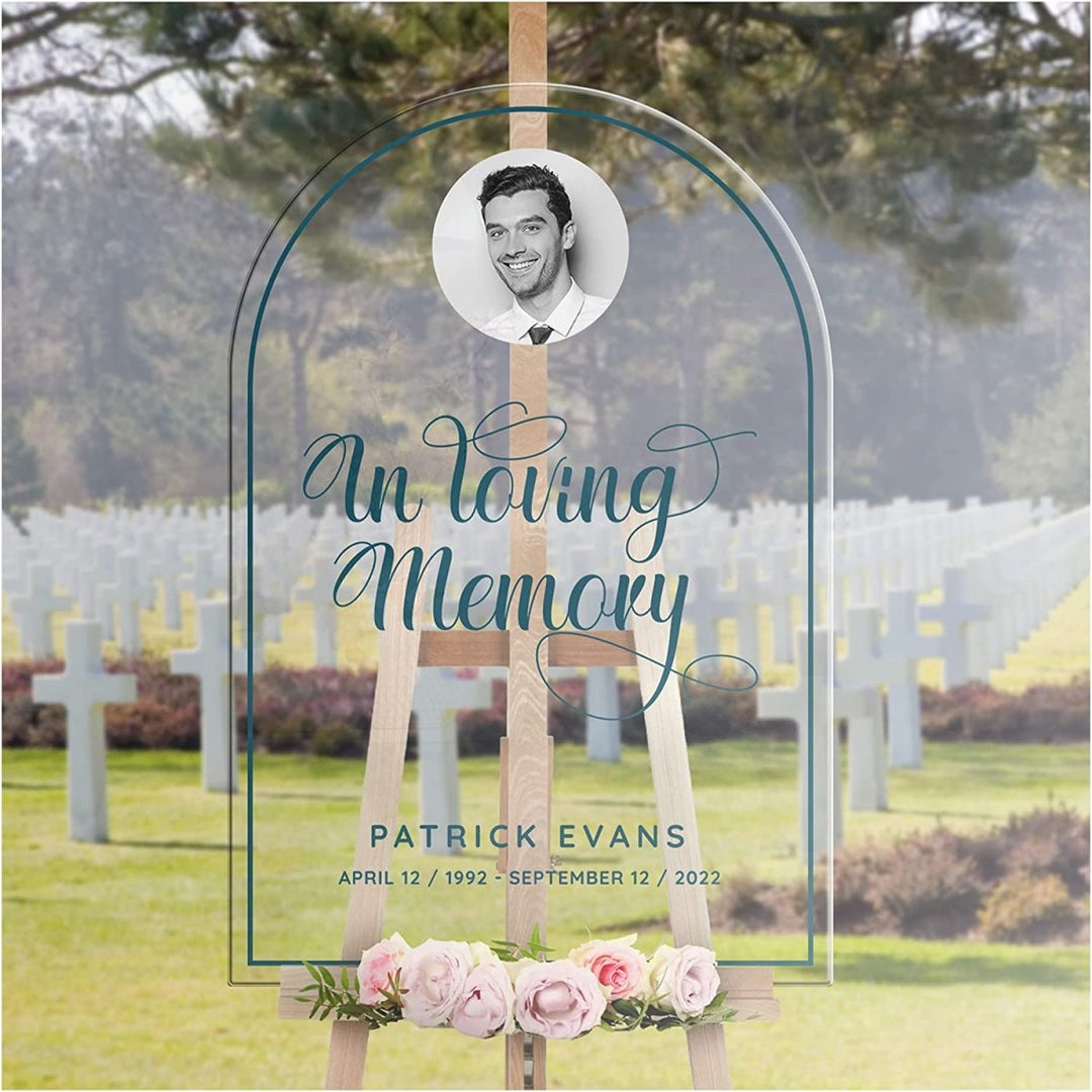 Custom - Made Classic Arc Design Funeral Sign - SpeedyOrders