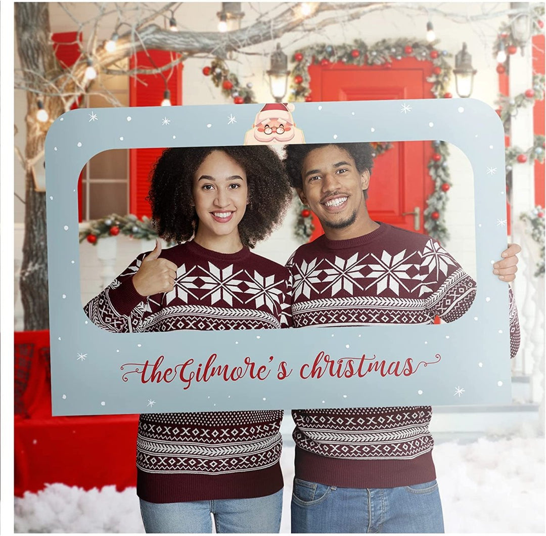 Custom - Made Santa’s Smile Photo Booth Frame - SpeedyOrders