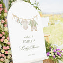 Custom Minimalist Baby Shower Entrance Sign, Acrylic Clothesline Signage For Baby Shower - SpeedyOrders