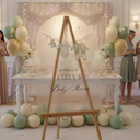 Custom Minimalist Baby Shower Entrance Sign, Acrylic Clothesline Signage For Baby Shower - SpeedyOrders