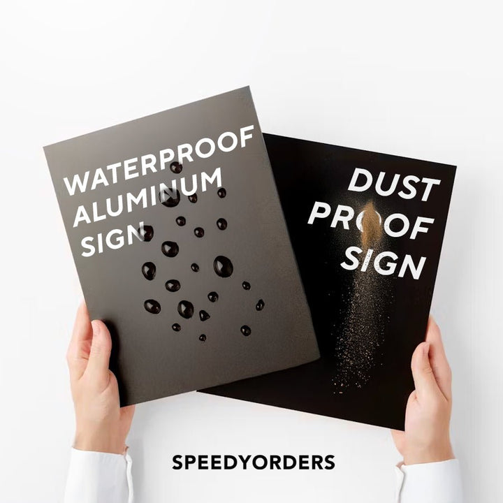 Custom Brushed Silver & Gold Aluminum Signs | SpeedyOrders