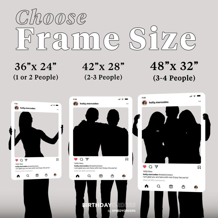 Custom Photo Booth IG Frame, Social Media Photo Booth Prop – SpeedyOrders