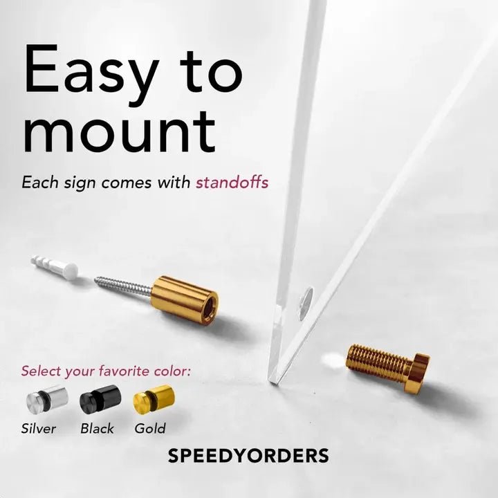 Custom Round Acrylic Business Logo Sign - SpeedyOrders