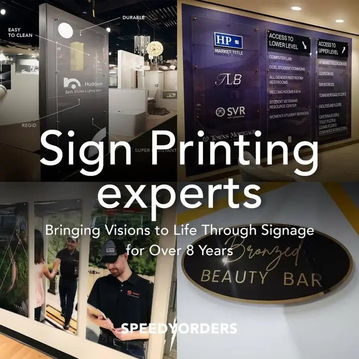 Custom Round Acrylic Business Logo Sign - SpeedyOrders