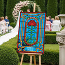 Custom Stranger Stained Glass Wedding Sign, Creel House Things Inspired Wedding Sign - SpeedyOrders