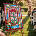 Custom Stranger Stained Glass Wedding Sign, Creel House Things Inspired Wedding Sign - SpeedyOrders