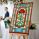 Custom Stranger Stained Glass Wedding Sign, Creel House Things Inspired Wedding Sign - SpeedyOrders