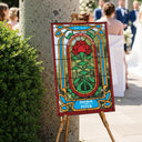 Custom Stranger Stained Glass Wedding Sign, Creel House Things Inspired Wedding Sign - SpeedyOrders