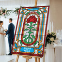 Custom Stranger Stained Glass Wedding Sign, Creel House Things Inspired Wedding Sign - SpeedyOrders