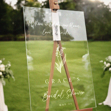 Custom Wildflower Bridal Shower Signage, Where Wildflowers Bloom Love Flourishes Bridal Shower Sign - SpeedyOrders