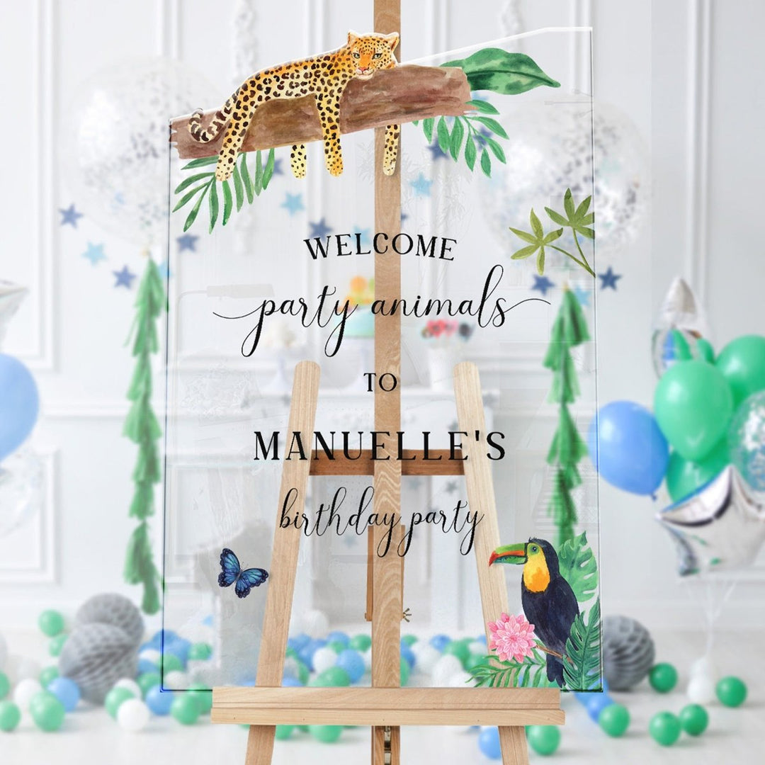 Customized Safari Jungle Birthday Sign - SpeedyOrders