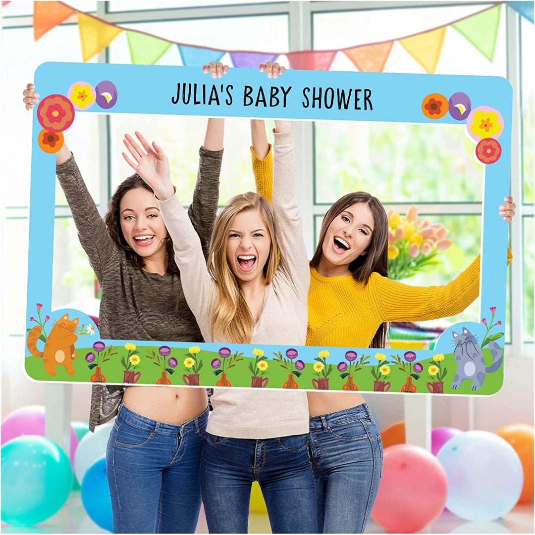 Cute Cats Baby Shower Photo Booth Frame - SpeedyOrders