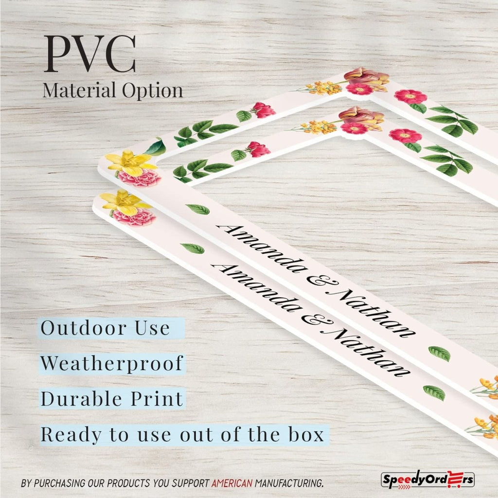 Dazzling Floral Themed Wedding Ceremony Photo Booth Frame - SpeedyOrders