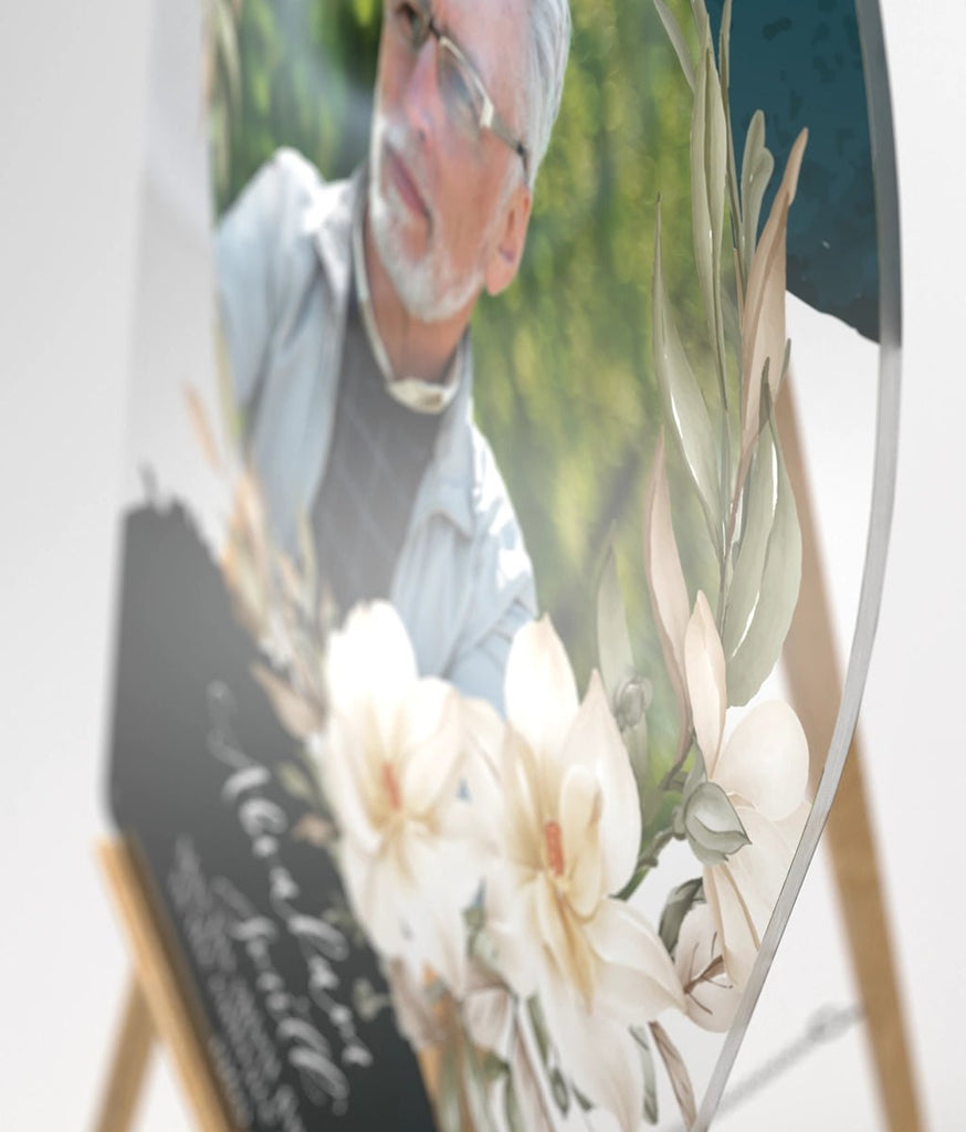 Elegant Floral Embrace Memorial Sign - SpeedyOrders