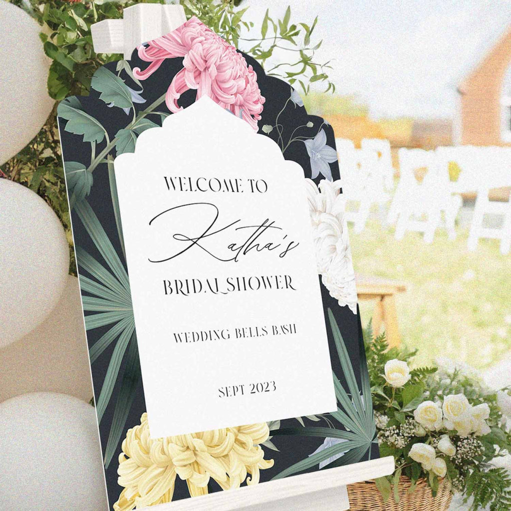 Enchanting Bohemian - inspired Bridal Shower Welcome Sign - SpeedyOrders