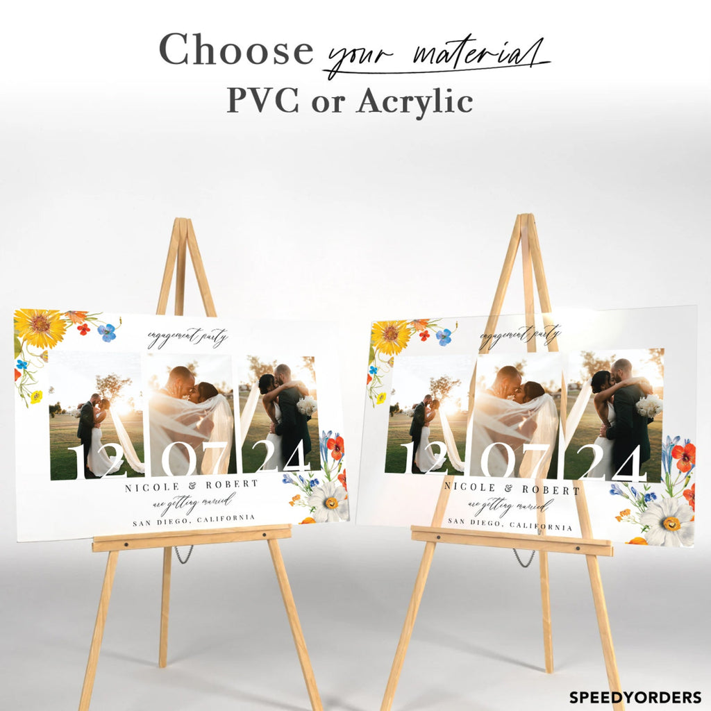 Engagement Sign, Engagement Party Welcome Sign - SpeedyOrders