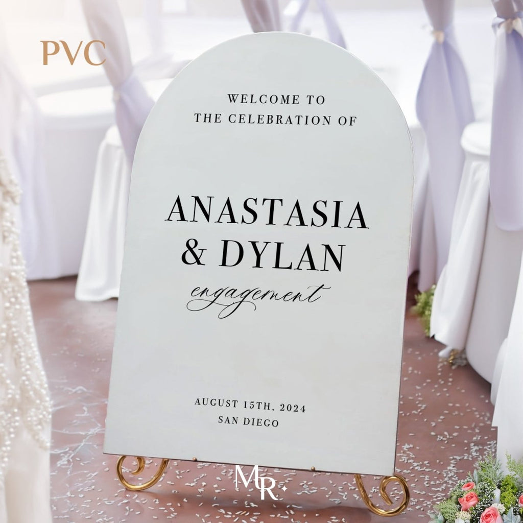 Engagement Sign, Minimalist Engagement Welcome Sign - SpeedyOrders