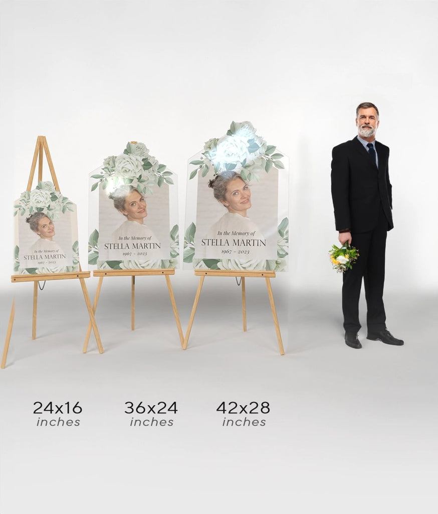 Ethereal Rose Tribute Memorial Sign - SpeedyOrders