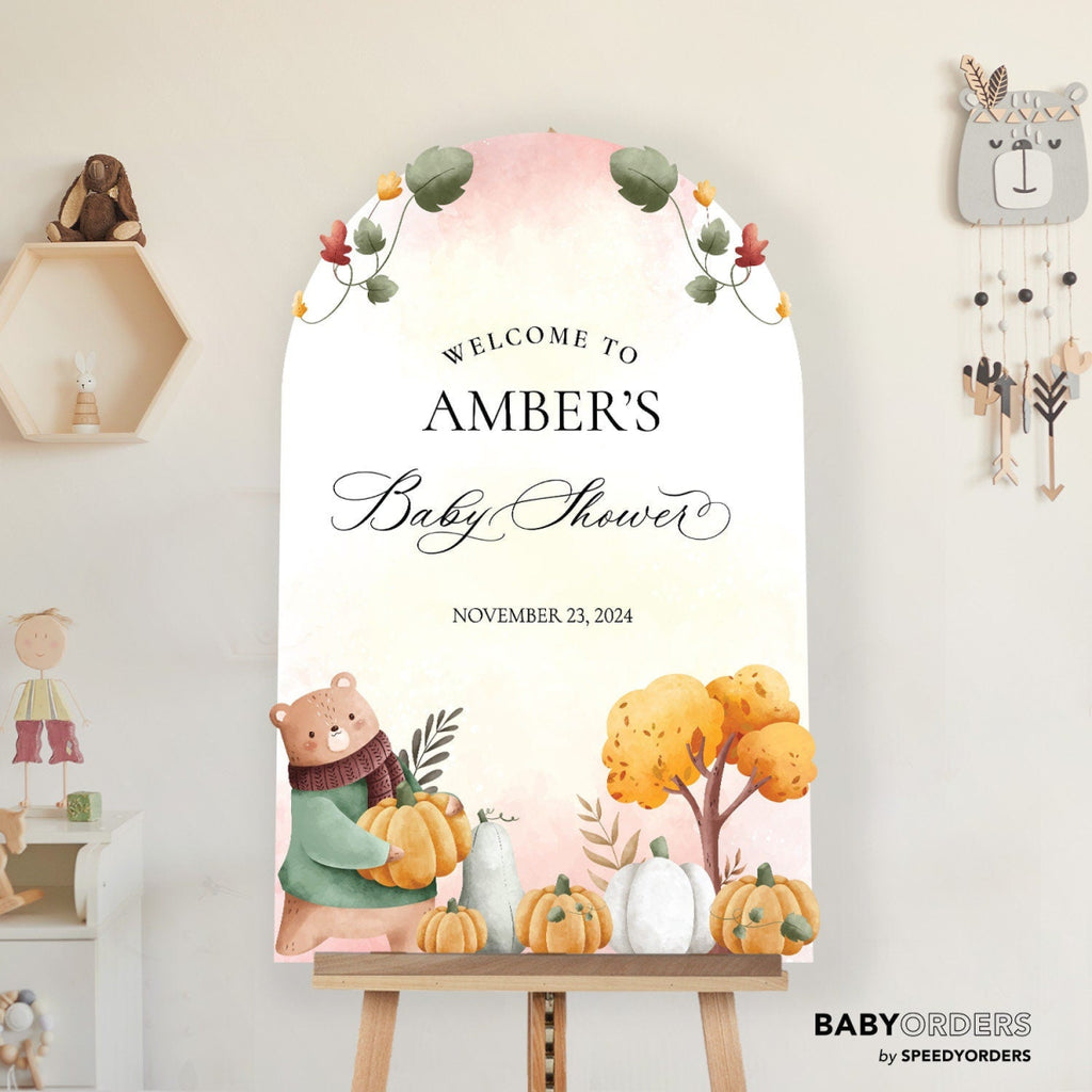 Fall Baby Shower Welcome Sign, Fall Baby Shower Sign - SpeedyOrders