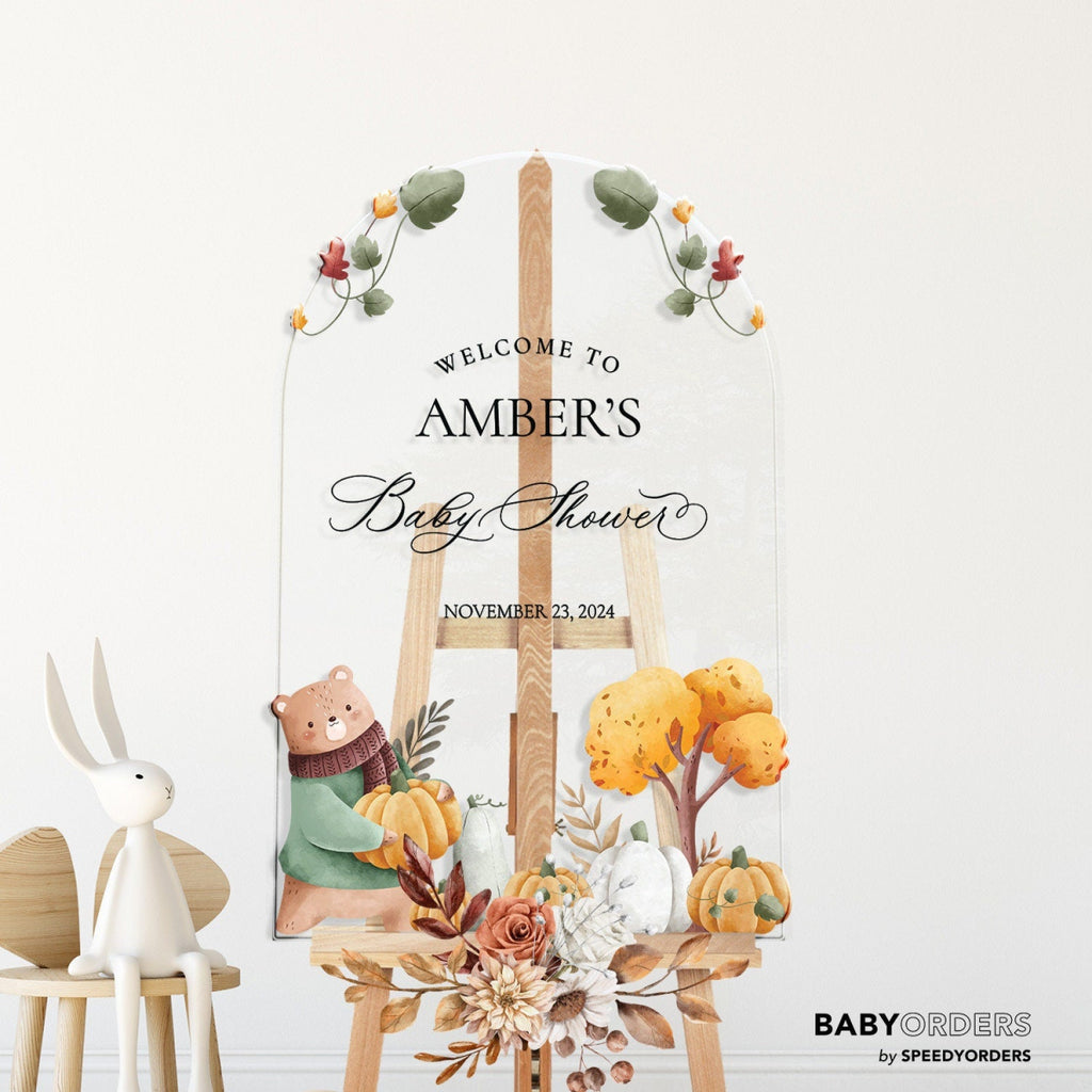Fall Baby Shower Welcome Sign, Fall Baby Shower Sign - SpeedyOrders