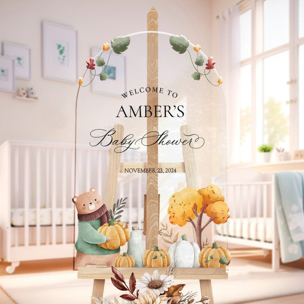 Fall Baby Shower Welcome Sign, Fall Baby Shower Sign - SpeedyOrders