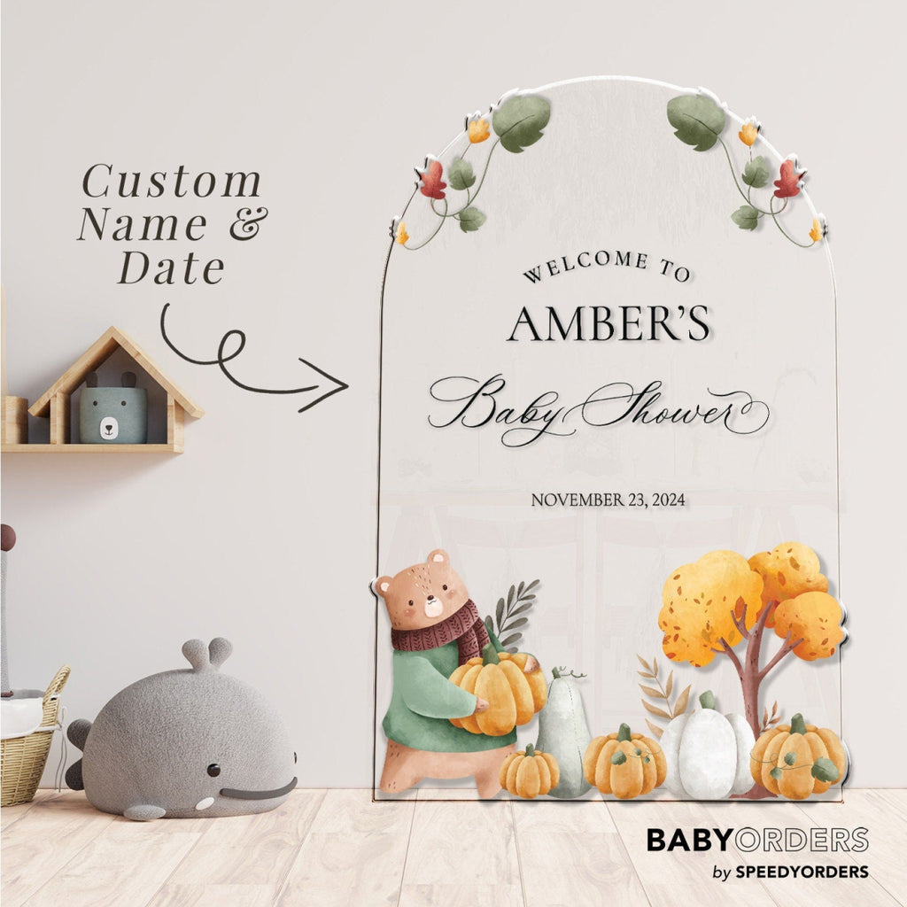 Fall Baby Shower Welcome Sign, Fall Baby Shower Sign - SpeedyOrders