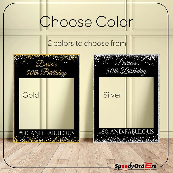 Fifty & Fabulous Photo Booth Frame – SpeedyOrders