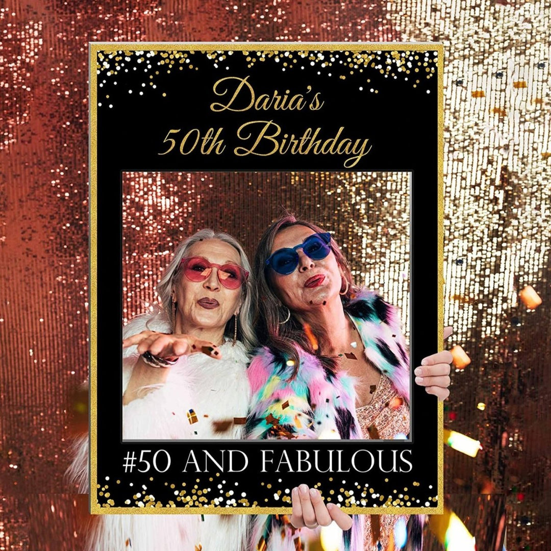 Fifty & Fabulous Photo Booth Frame - SpeedyOrders