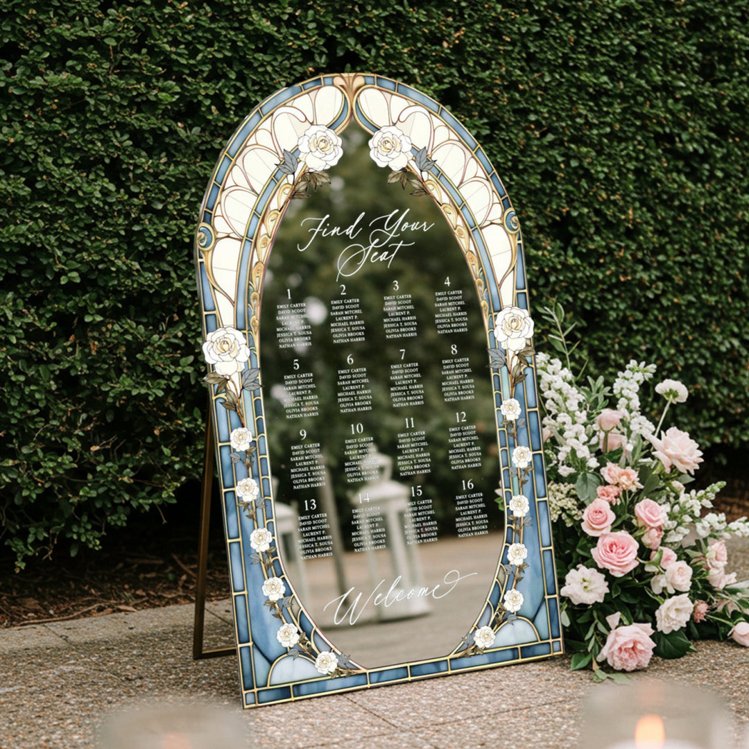 Find Your Seat Mirror Sign, Custom Wedding Seating Chart - SpeedyOrders