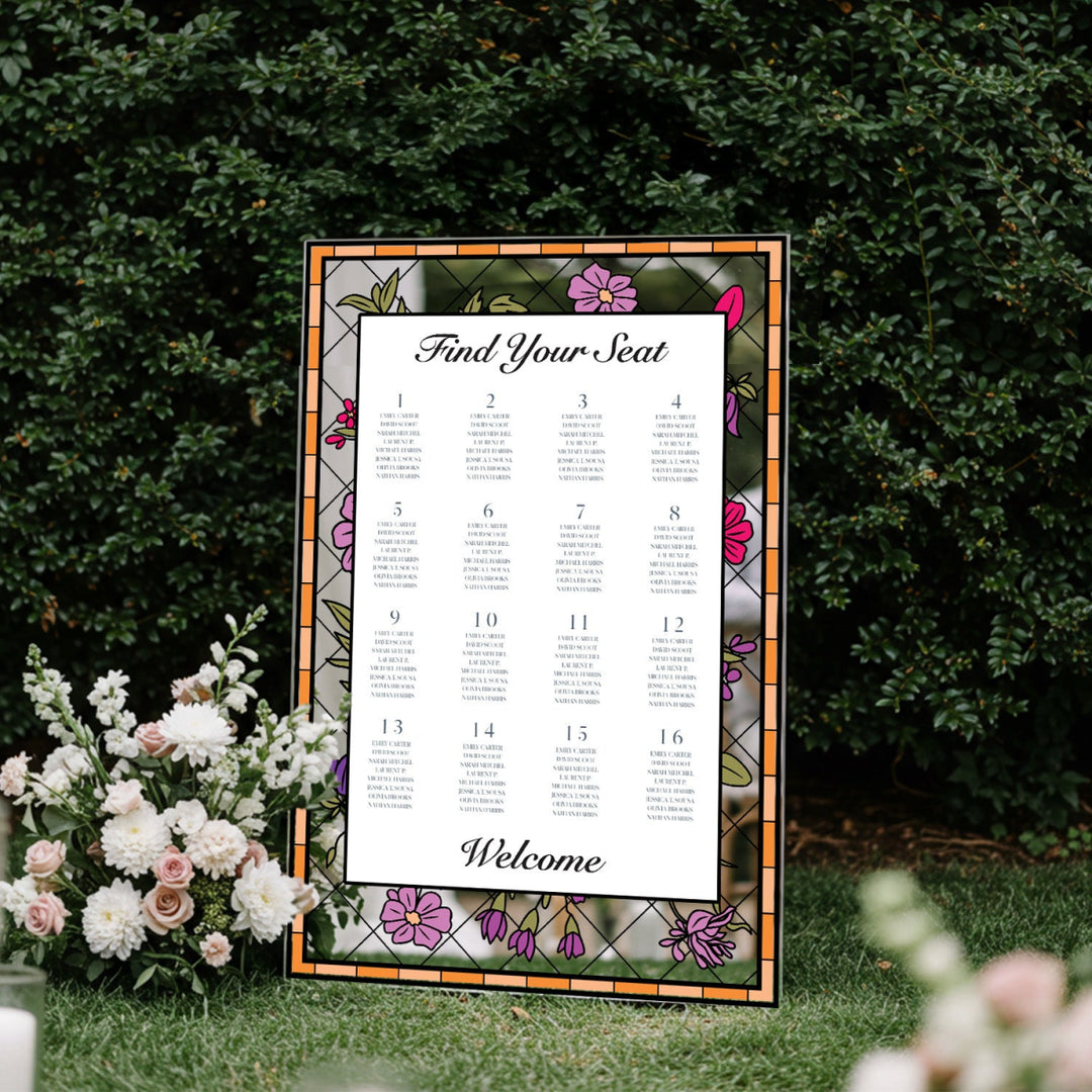 Find Your Seat Mirror Sign, Custom Wedding Seating Chart - SpeedyOrders