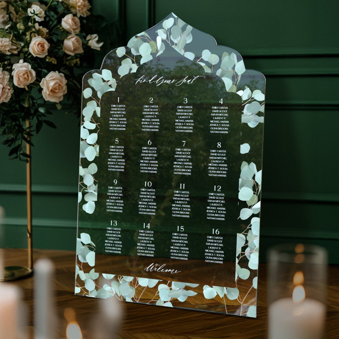 Find Your Seat Mirror Sign, Custom Wedding Seating Chart - SpeedyOrders