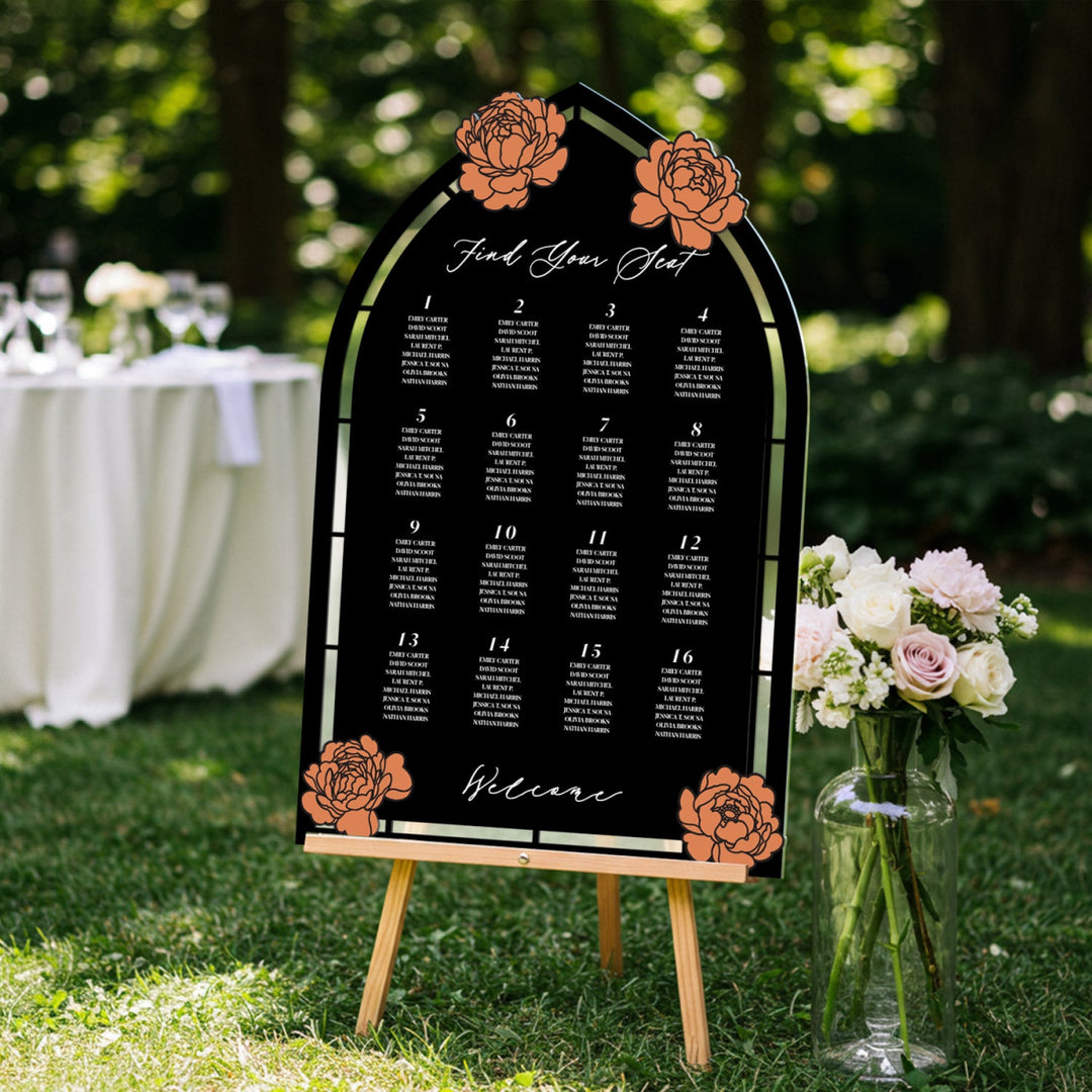 Find Your Seat Mirror Sign, Custom Wedding Seating Chart - SpeedyOrders