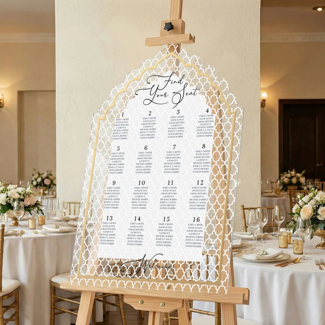 Find Your Seat Mirror Sign, Custom Wedding Seating Chart - SpeedyOrders