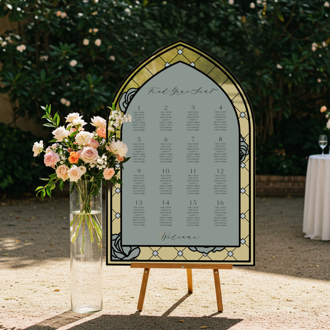 Find Your Seat Mirror Sign, Custom Wedding Seating Chart - SpeedyOrders