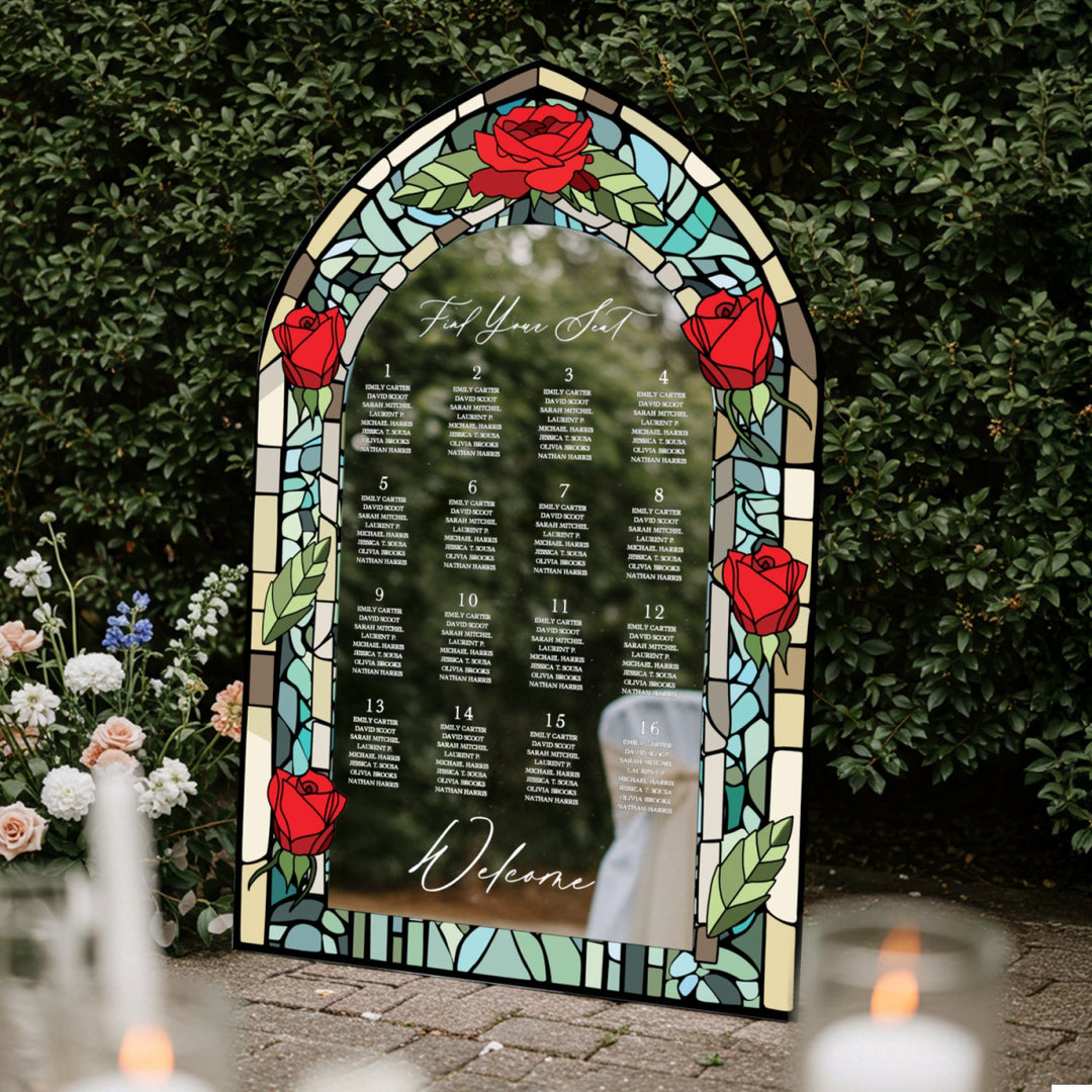 Find Your Seat Mirror Sign, Custom Wedding Seating Chart - SpeedyOrders
