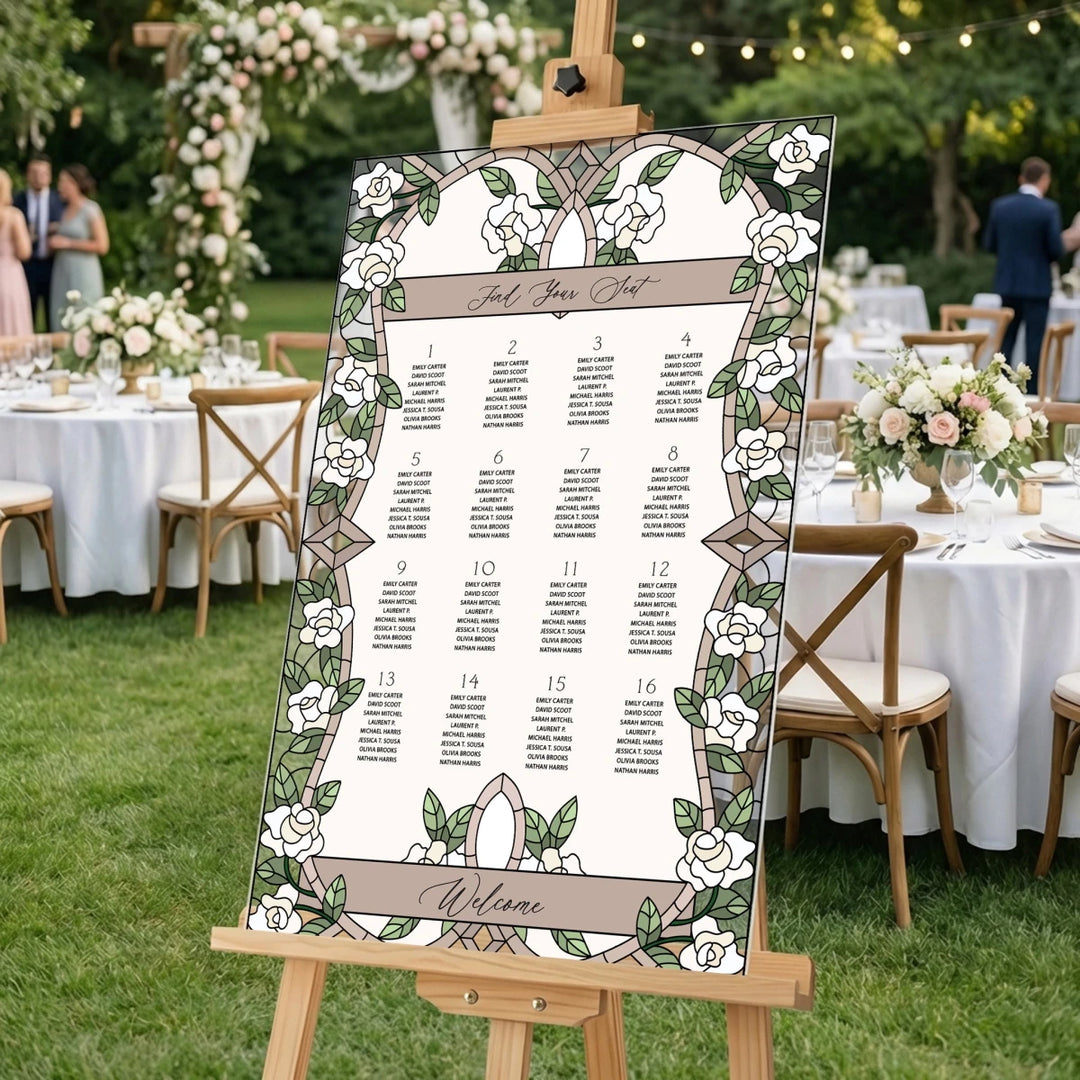Find Your Seat Mirror Sign, Custom Wedding Seating Chart - SpeedyOrders