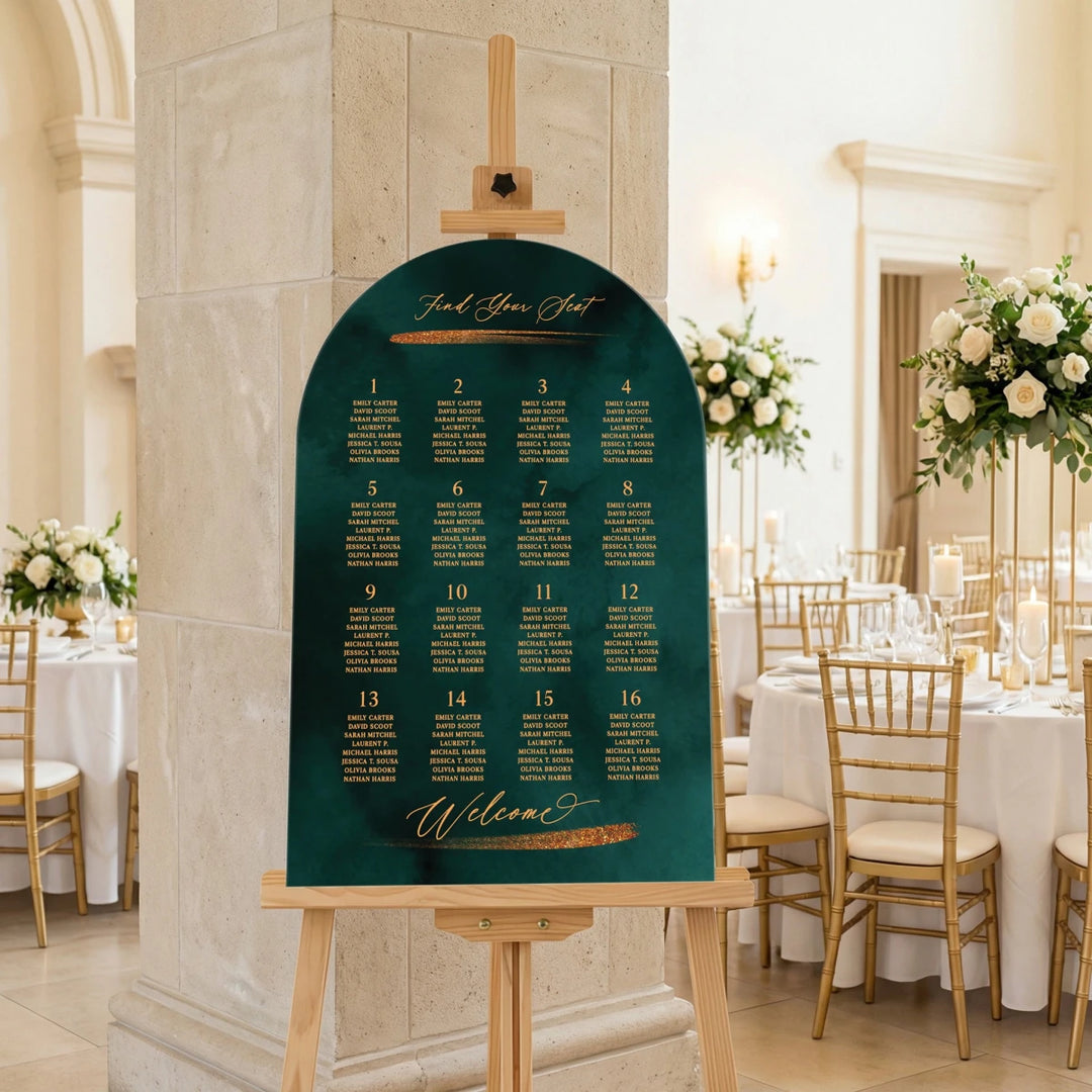 Find Your Seat Mirror Sign, Custom Wedding Seating Chart - SpeedyOrders