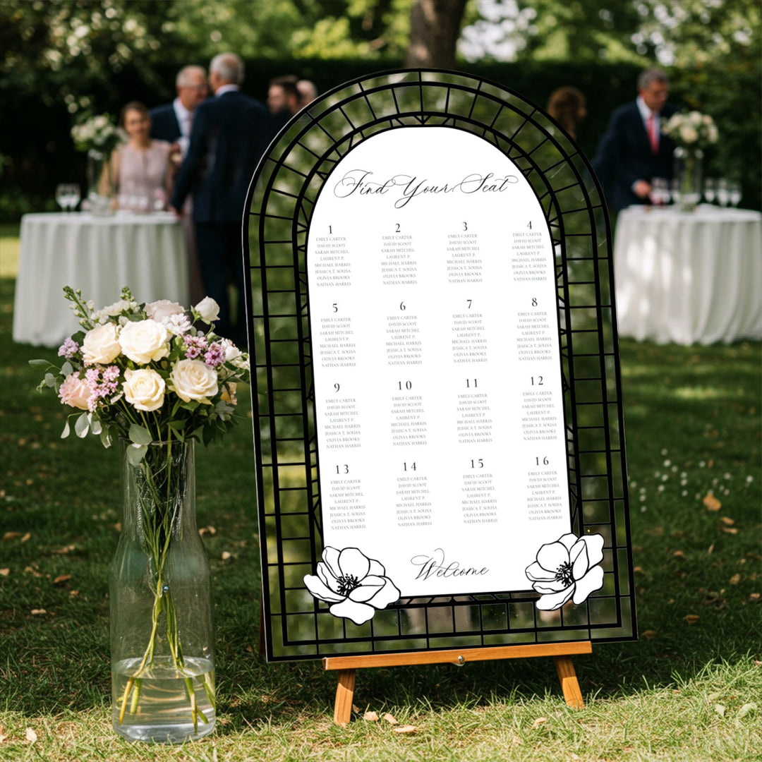 Find Your Seat Mirror Sign, Custom Wedding Seating Chart - SpeedyOrders