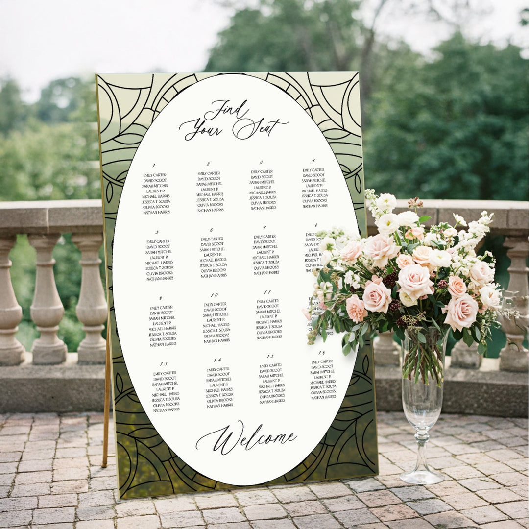 Find Your Seat Mirror Sign, Custom Wedding Seating Chart - SpeedyOrders