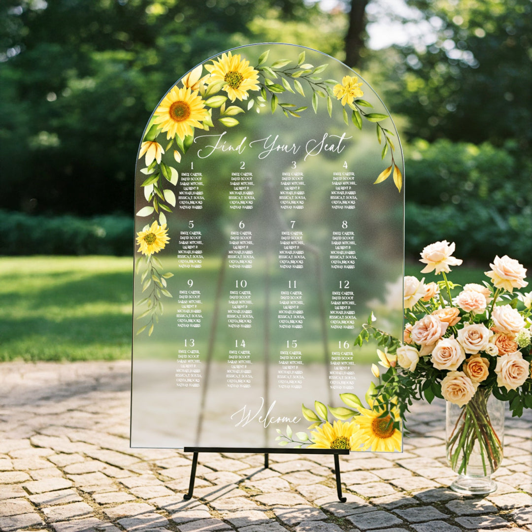 Find Your Seat Mirror Sign, Custom Wedding Seating Chart - SpeedyOrders