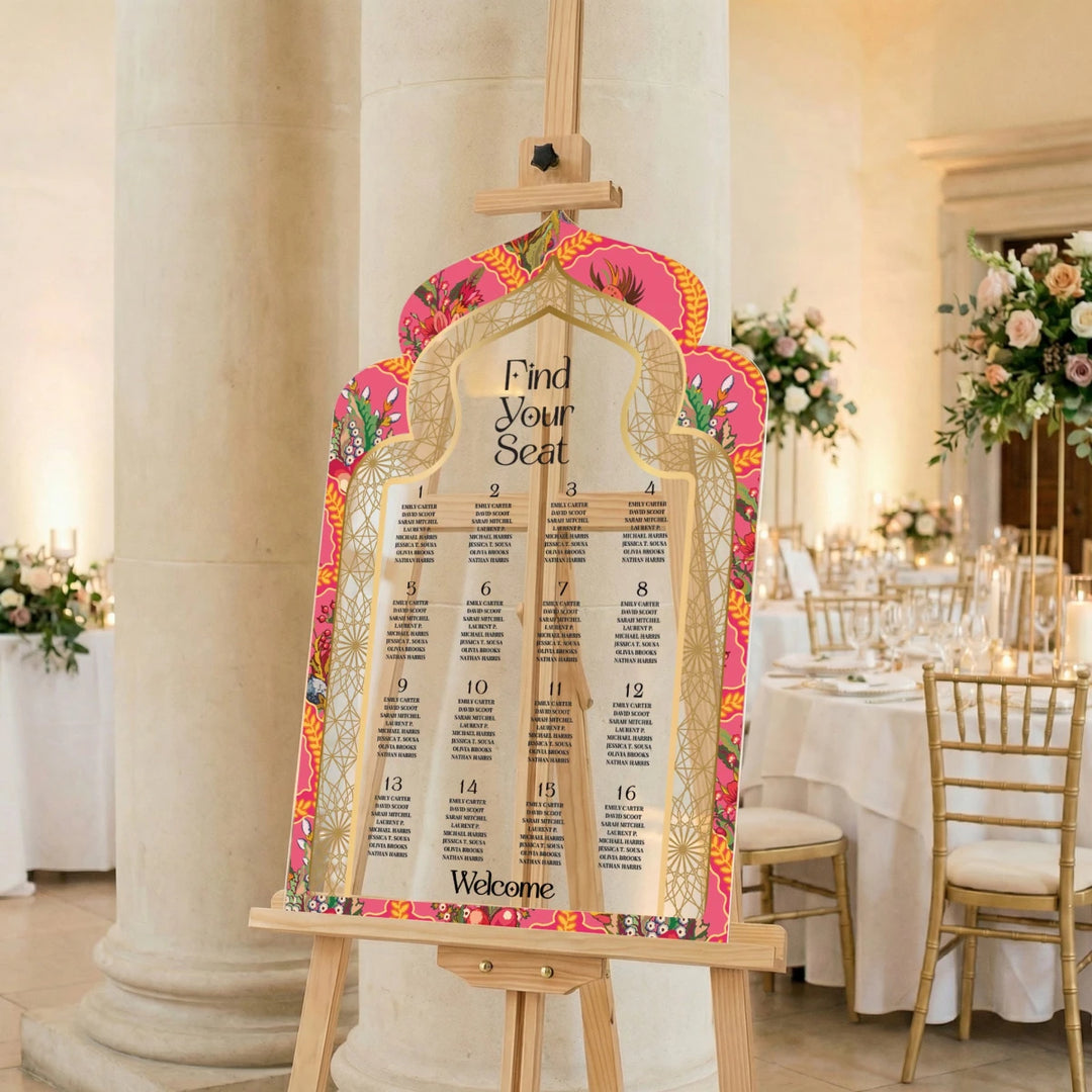 Find Your Seat Mirror Sign, Custom Wedding Seating Chart - SpeedyOrders