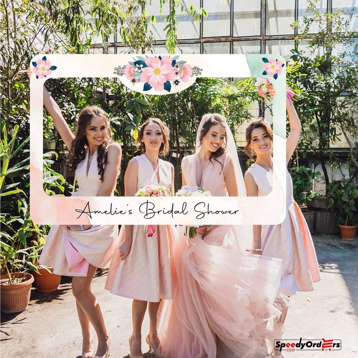 Floral Bridal Shower Photo Booth Frame SpeedyOrders Floral Bridal Shower Photo Booth Frame SpeedyOrders