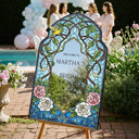 Floral bridal shower Sign, Stained Glass Bridal Shower Welcome Sign. - SpeedyOrders