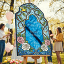 Floral bridal shower Sign, Stained Glass Bridal Shower Welcome Sign. - SpeedyOrders