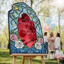 Floral bridal shower Sign, Stained Glass Bridal Shower Welcome Sign. - SpeedyOrders