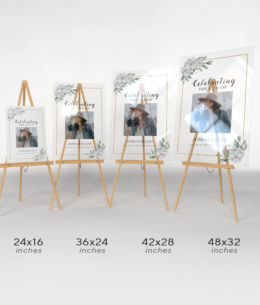 Floral Funeral Sign With Photo SpeedyOrders
